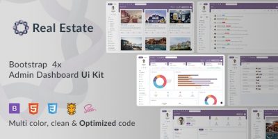 Oreo RealEstate - Bootstrap Admin Template by thememakker