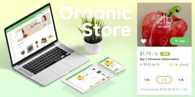Organic Store - Organic Food PSD Template by TheRubikTemplate