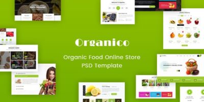 Origanico - Organic Online Store PSD Template by winsfolio