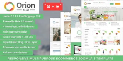 Orion :: Businesses & e-Commerce Joomla Template by VinaWebSolutions