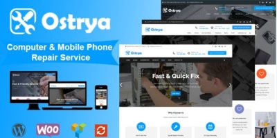 Ostrya - Computer and Mobile Phone Repair Service WordPress Theme by iwebdc