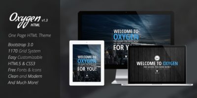 Oxygen One Page Parallax Theme by GoldEyes