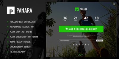 Panara - Responsive Coming Soon Template by themezaa