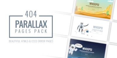 Parallax 404 Pages Pack by Askupa