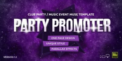 Party Promoter - Club Music Event Muse Template by vinyljunkie