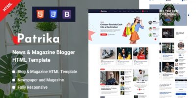 Patrika - News & Magazine Blogger HTML Template by webcodegen