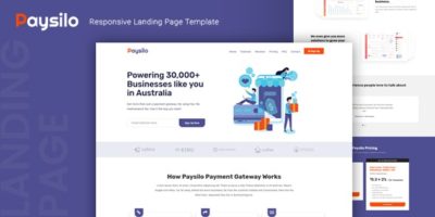 Paysilo — Responsive Landing Page Template by thememor