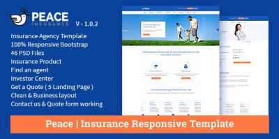 Peace – Insurance Responsive HTML Template. by jitu