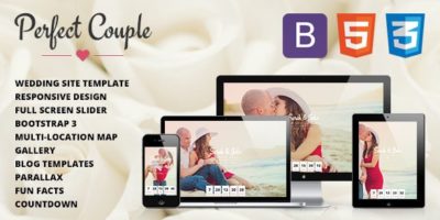 Perfect Couple - Responsive Wedding Site Template by Coffeecream