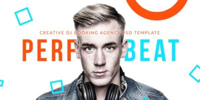 PerfectBeat - Creative DJ Booking Agency PSD Template by vinyljunkie