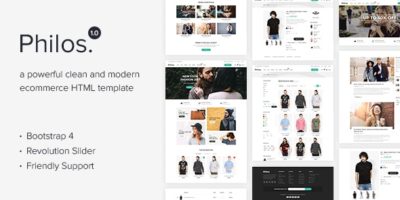 Philos - Responsive Ecommerce Html Template by nileforest