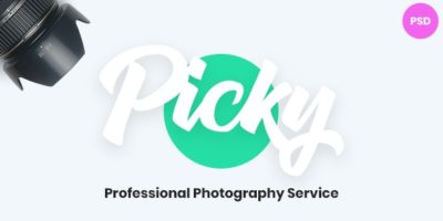 Picky - Professional Photography Service Website Psd Template by Storm_and_Rain