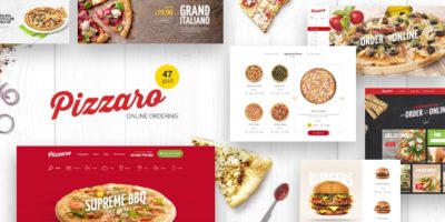 Pizzaro - Food Online Ordering eCommerce PSD by bcube