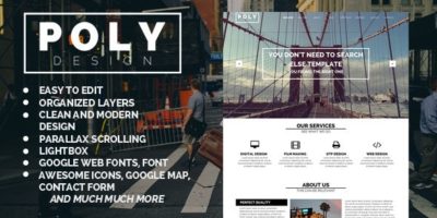 Poly - One Page Muse Template by adr806