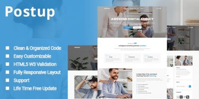 Postup - One Page Parallax Template by AR-Coder