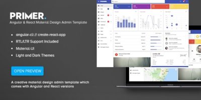 Primer - Angular & React Material Design Admin Template by iamnyasha