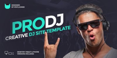 ProDJ - Creative DJ / Producer Site PSD Template by vinyljunkie