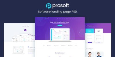 ProSoft - Software Landing Page PSD Template by Kalanidhithemes