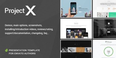 Project—X Presentation Template for Envato Authors by evmet