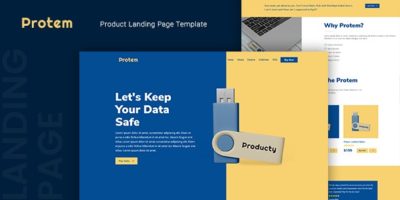 Protem — Product Landing Page Template by thememor