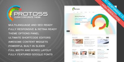 Protoss Clean Corporate Theme For WordPress by dnp_theme