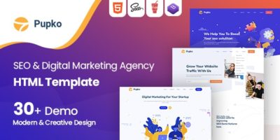 Pupko - Seo and Digital Marketing Agency HTML Template by electronthemes