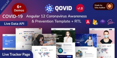 Qovid - Angular 12 Coronavirus Medical Prevention & Vaccination by EnvyTheme