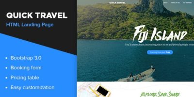 Quick Travel HTML Landing Page by nasirwd
