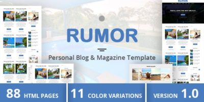 RUMOR - Personal Blog & Magazine Template by DuezaThemes