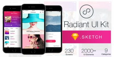 Radiant UI Kit - 200+ for Sketch by uicreativenet