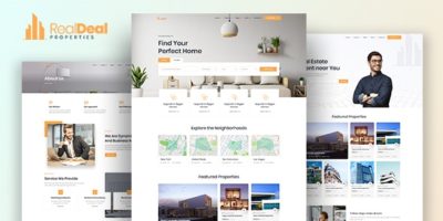 Realdeal – Modern Real Estate HTML template by zwintheme