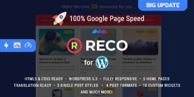 Reco - Minimal Lightweight Theme for Freebies by EstudioPatagon