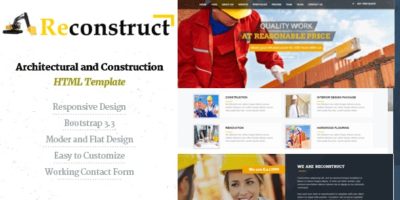 Reconstruct- Construction and Builder HTML Template by cloudhope