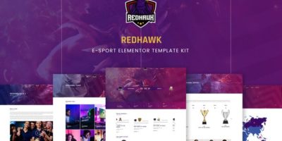Redhawk - Esports Elementor Template Kit by Yanstd