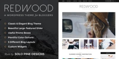 Redwood - A Responsive WordPress Blog Theme by SoloPine
