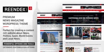 Reendex - Broadcast News Magazine WordPress Theme by Via-Theme