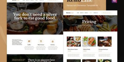 Restoline - Restaurant Elementor Template Kit by doodlia