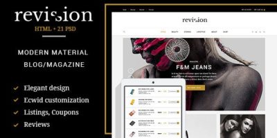 Revision - Elegant Material Design HTML Theme by sizam