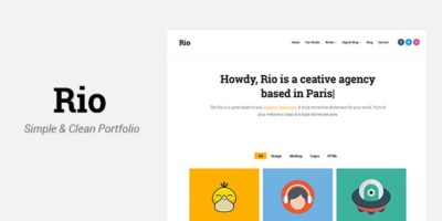 Rio - Creative Responsive Portfolio Template by SimilarIcons