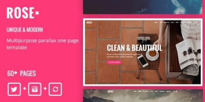 Rose - Multipurpose Responsive One Page Drupal 8 Theme by 4coding