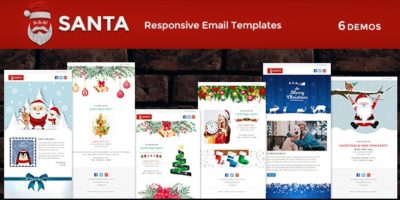 SANTA - Responsive Christmas Notification Templates by evethemes
