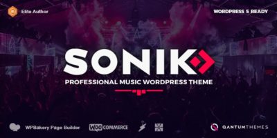 SONIK: Responsive Music Wordpress Theme for Bands