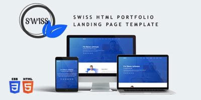 SWISS HTML Portfolio Landing Page Template by RsThemesbd