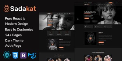 Sadakat - Charity Nonprofit React Template by themepresss