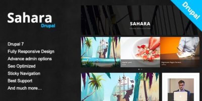 Sahara - A Clean & Responsive Drupal Blog Theme by 4coding
