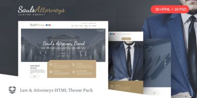 SaulsAttorneys - Lawyers & Attorneys HTML Theme Pack by Artureanec