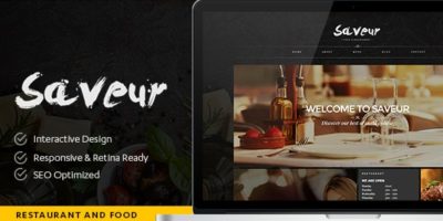 Saveur - Food & Restaurant HTML5 Template by WpPug