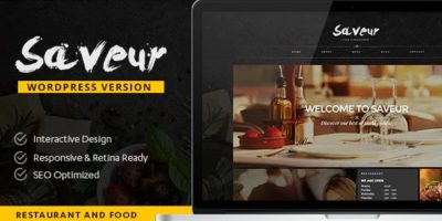 Saveur - Food & Restaurant WordPress by thematicwebs