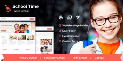 School Time - Modern Education WordPress Theme by Aislin