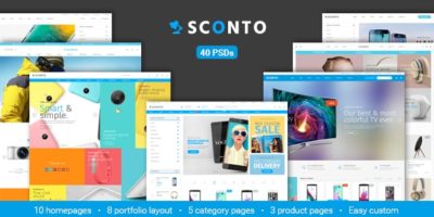 Sconto - Responsive eCommerce PSD Template by Promokit